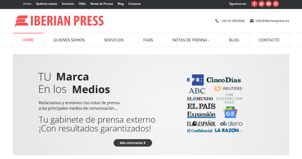 enviar nota de prensa iberian press
