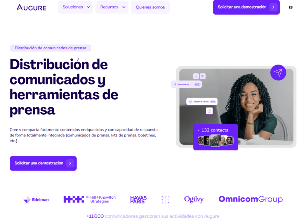 enviar notas de prensa con augure