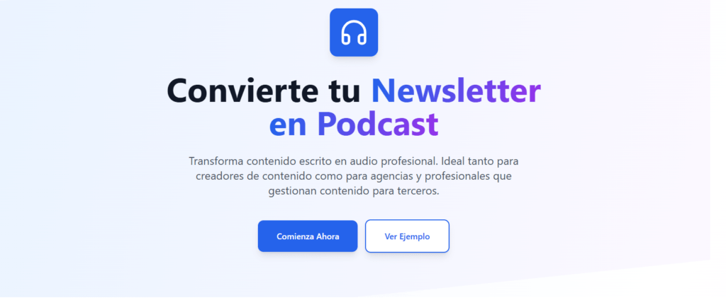 news2podcast herramienta para crear podcasts a partir de texto